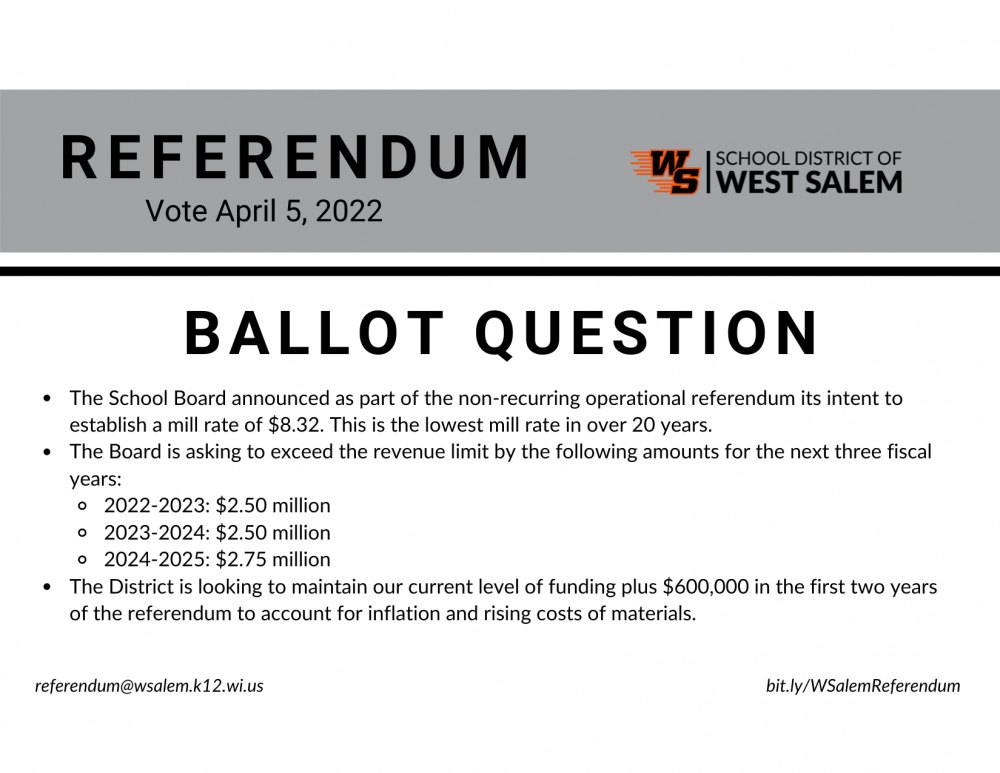 Learn More about the April 5 NonRecurring Operational Referendum